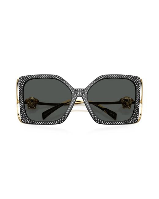 Versace Black Ve4502U 550787 Sunglasses Injected Squared Normal