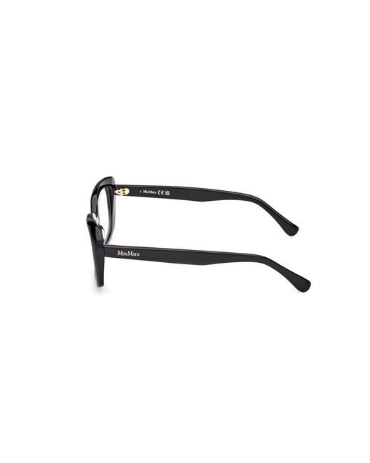 Max Mara Black Mm5211 001 Optical Frames Acetate Round Normal