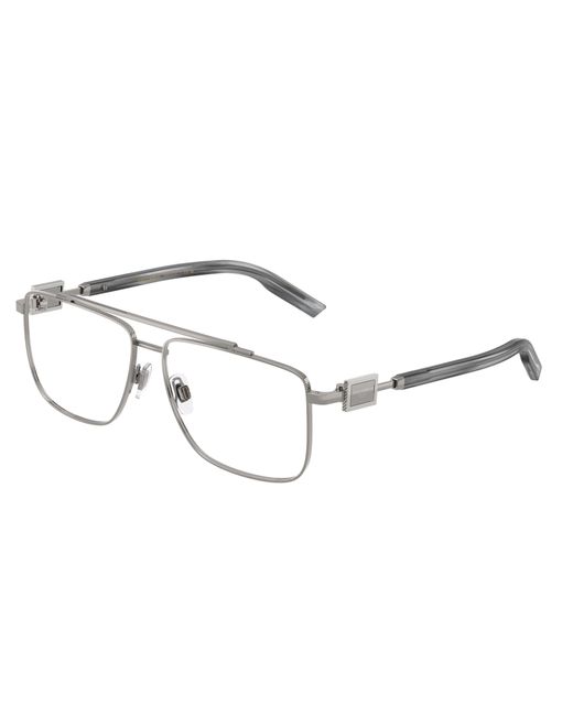 Dolce & Gabbana Black Dg1368 05 Optical Frames Metal Transparent Pilot Normal for men
