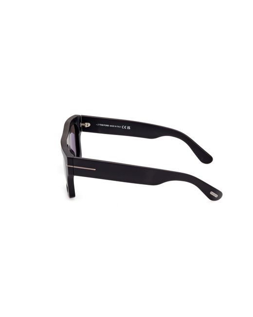 Tom Ford Black Ft0711-N Fausto 02A Sunglasses Acetate Squared Normal for men