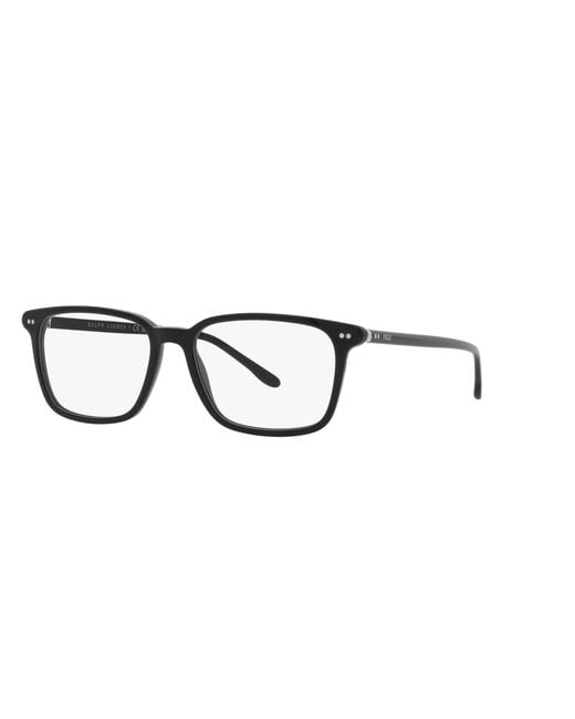 Polo Ralph Lauren Black Ph2259 5003 Optical Frames Acetate Transparent Squared Normal for men