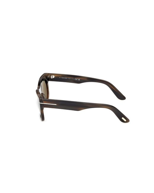 Tom Ford Black Ft1334 Marshall-02 55N Sunglasses Acetate Squared Normal for men