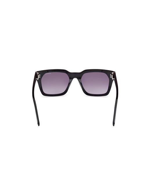 Guess Black Gu00172 01B Sunglasses Acetate Smoke Squared Normal for men