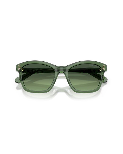 Swarovski Green Sk6063 10852A Sunglasses Acetate Squared Normal Nuanced