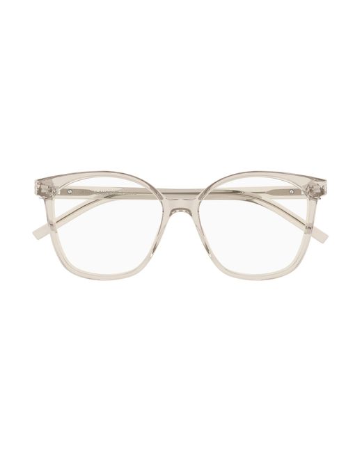 Saint Laurent Black Sl M162 004 Optical Frames Acetate Transparent Round