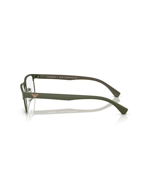 Emporio Armani Black Ea1105 3388 Optical Frames Metal Squared Normal for men