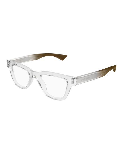 Saint Laurent Black Sl 789 Jacques Opt 003 Optical Frames Acetate Transparent Squared for men