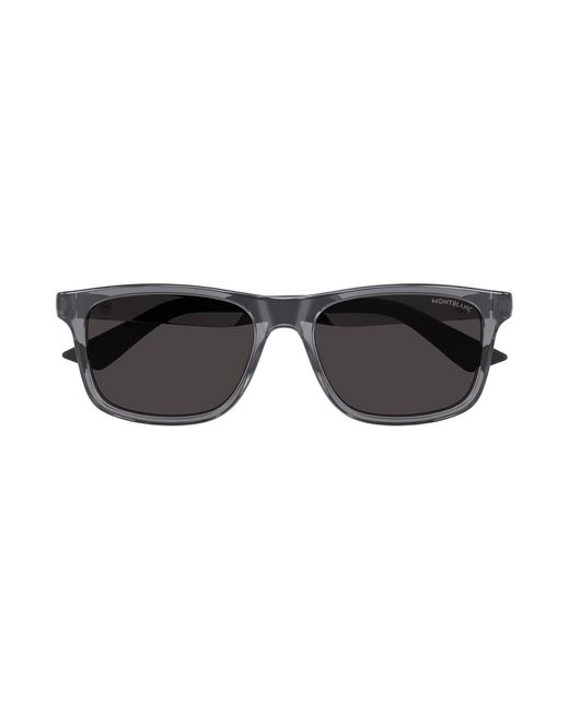 Montblanc Black Mb0432S 003 Sunglasses Injected Squared for men