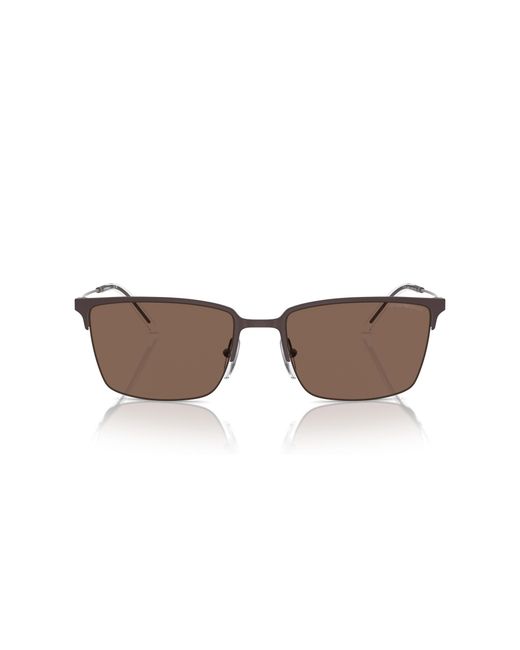 Emporio Armani Black Ea2155 338073 Sunglasses Metal Squared Normal for men