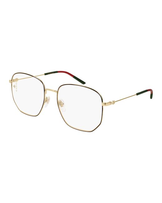 Gucci Black Gg0396O 001 Optical Frames Metal Transparent Squared