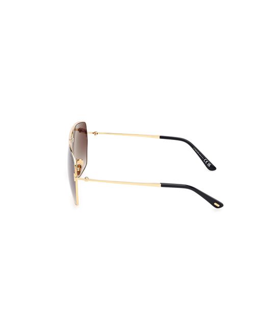 Tom Ford Black Ft1185 Stella 30B Sunglasses Metal Smoke Squared Normal