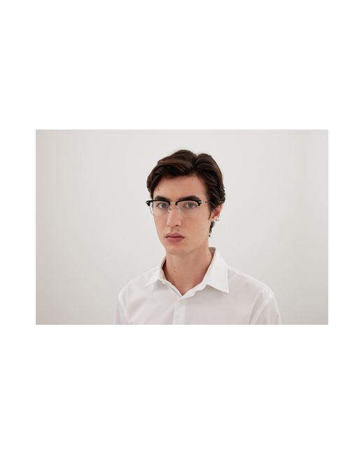 Montblanc Black Mb0409O 001 Optical Frames Metal Transparent Squared for men
