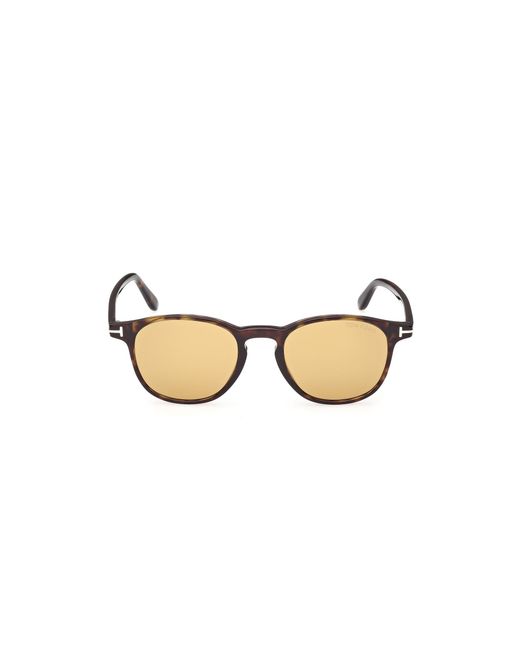 Tom Ford Black Ft1302 Holt-02 52E Sunglasses Acetate Round Normal for men