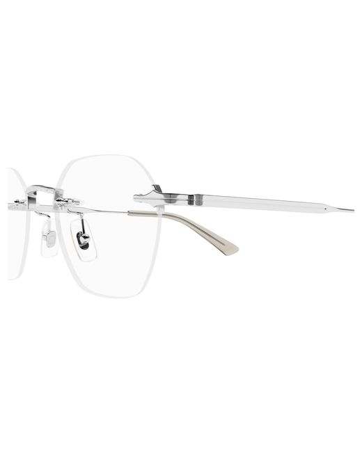 Montblanc Black Mb0403O 002 Optical Frames Metal Transparent Round for men