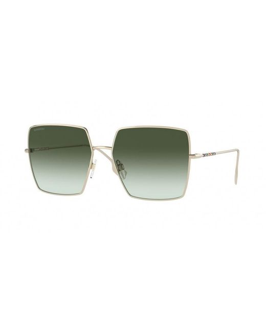 Burberry Green Be3133 Daphne 11098E Sunglasses Metal Squared Normal Shaded