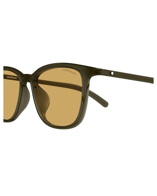 Montblanc Black Mb0487Sa 004 Sunglasses Squared for men