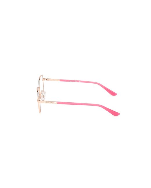 Guess Black Gu50140 028 Optical Frames Metal Round Normal