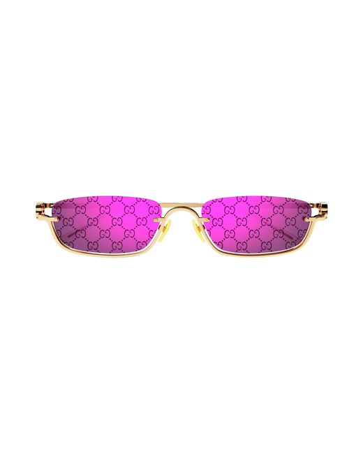 Gucci Black Gg1278S 005 Sunglasses Metal Squared Normal Decoration