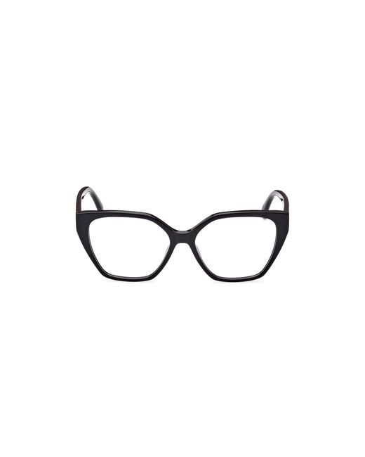 Max Mara Black Mm5085 001 Optical Frames Acetate Geometric Normal