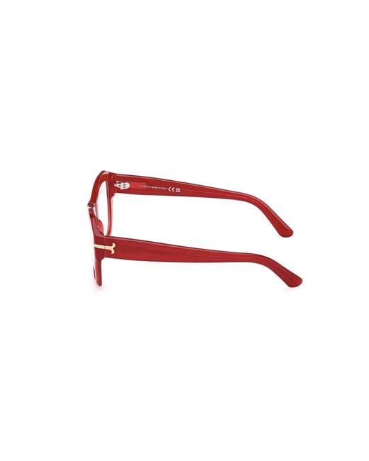 Emilio Pucci Red Ep5264 066 Optical Frames Acetate Geometric Normal