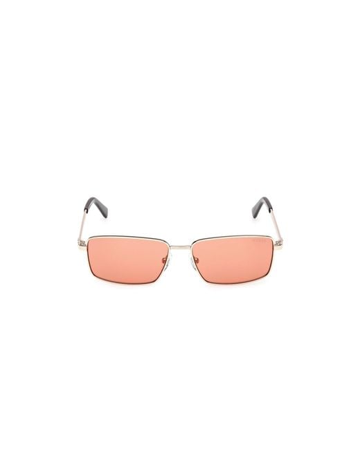 Guess Black Gu00273 32S Sunglasses Metal Bordeaux Squared Normal for men