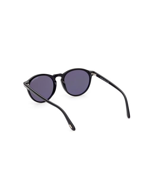 Tom Ford Black Ft0904 Aurele 01A Sunglasses Acetate Smoke Round Normal for men