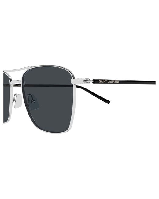 Saint Laurent Black Sl 866 002 Sunglasses Metal Pilot