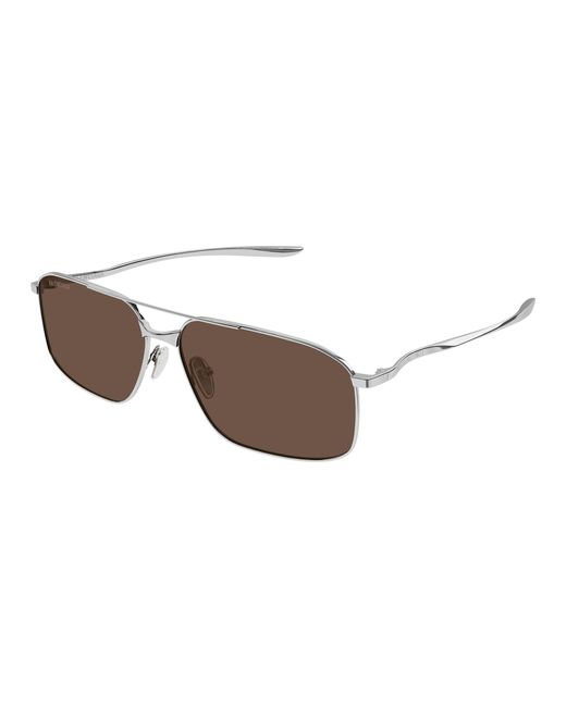 Balenciaga Black Bb0492S 002 Sunglasses Metal Pilot for men