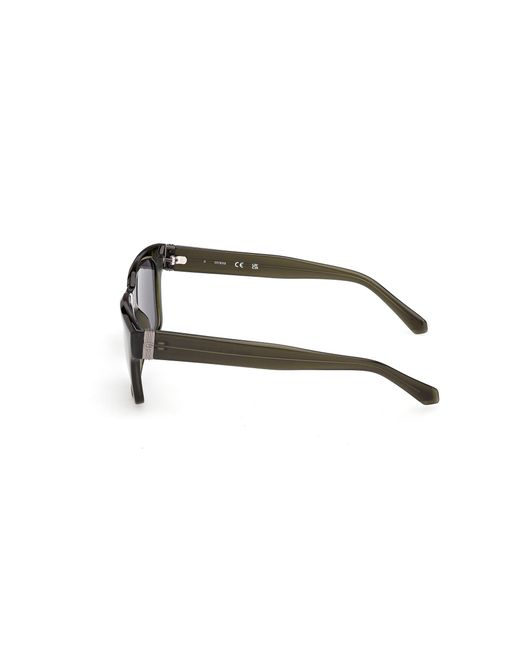 Guess Black Gu00299 96A Sunglasses Injected Smoke Squared Normal for men