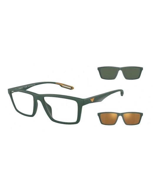 Emporio Armani Black Ea4189U 50581W Sunglasses Plastic Transparent Squared for men