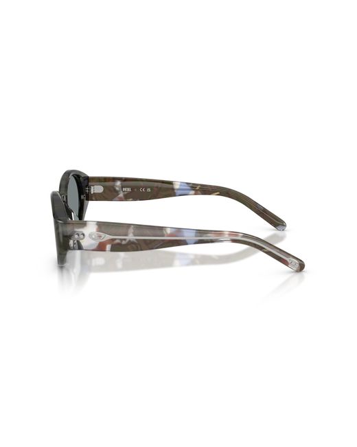 DIESEL Black Dl2008U 2042/1 Sunglasses Acetate Round Normal