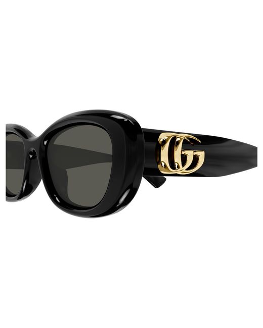 Gucci Black Gg1829Sk 001 Sunglasses Injected Round