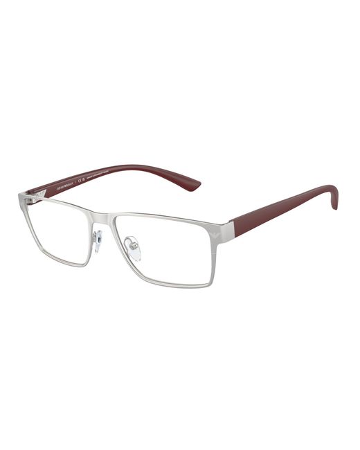 Emporio Armani Black Ea1157 3045 Optical Frames Metal Transparent Squared Normal for men