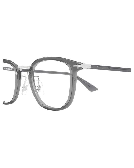 Montblanc Black Mb0440Oa 003 Optical Frames Acetate Transparent Round for men