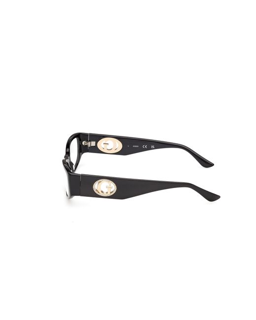 Guess Black Gu50352 001 Optical Frames Acetate Round Normal