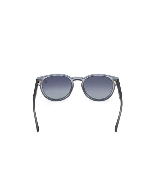 Timberland Black Tb00026 20D Sunglasses Injected Smoke Round Polarized for men