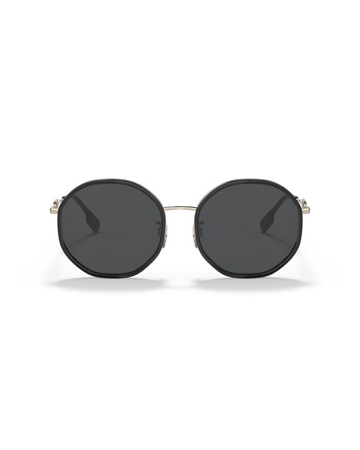 Burberry Black Be3127D 110987 Sunglasses Steel Geometric Normal