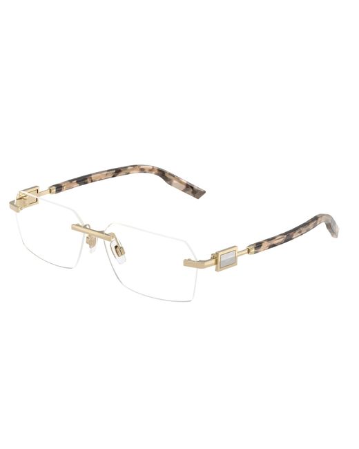 Dolce & Gabbana Black Dg1361 488 Optical Frames Metal Transparent Squared Normal for men