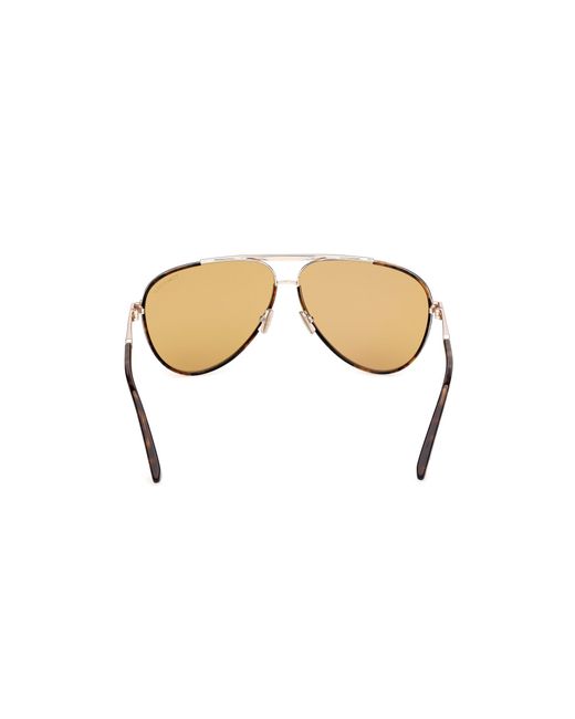 Tom Ford Black Ft1340 Rupert-02 52E Sunglasses Metal Pilot Normal for men