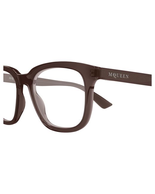 McQueen Black Am0539O 005 Optical Frames Acetate Transparent Squared