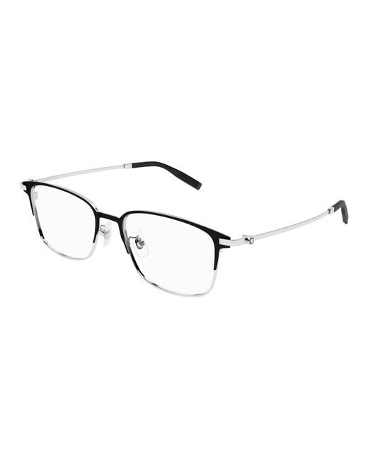 Montblanc Black Mb0314Oa 001 Optical Frames Titanium Transparent Squared for men