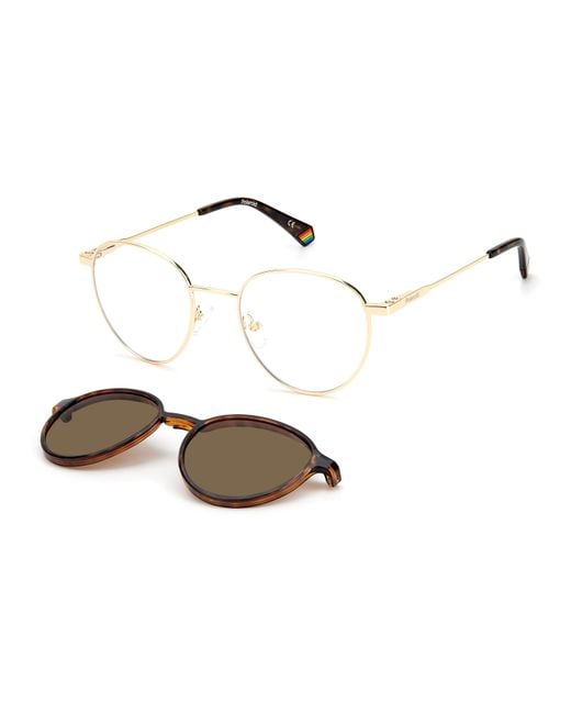 Polaroid Black Pld 6158/Cs J5G/Sp Sunglasses Steel Copper Round Clip-On
