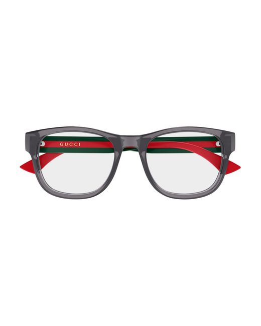 Gucci Black Gg0004Onn 003 Optical Frames Acetate Transparent Squared for men