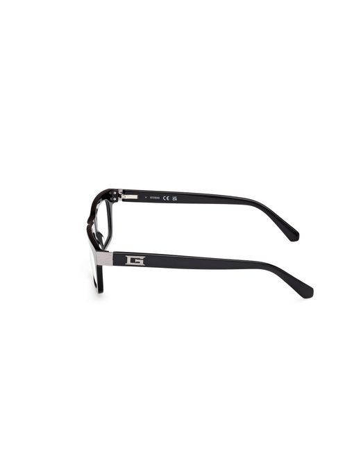 Guess Black Gu50242 001 Optical Frames Acetate Squared Normal for men