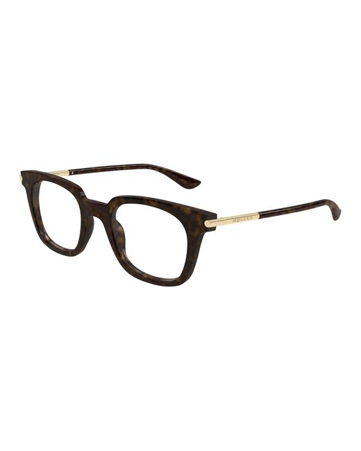 McQueen Black Am0521O 002 Optical Frames Acetate Transparent Squared