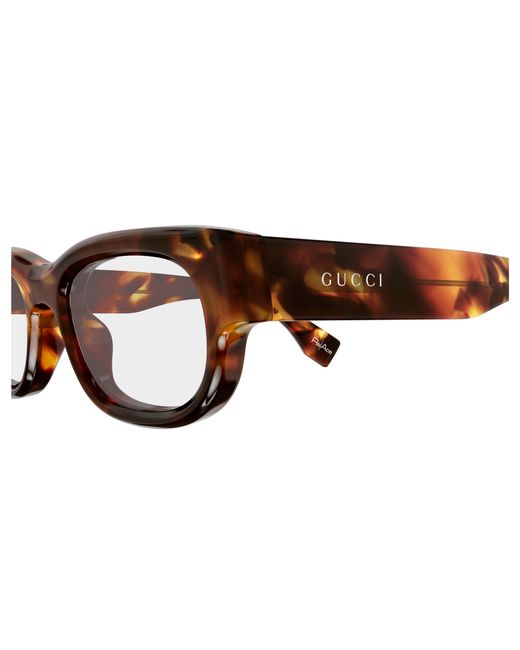 Gucci Black Gg1910O 001 Optical Frames Acetate Transparent Squared for men