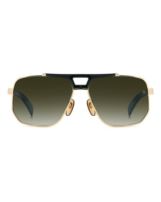David Beckham Black Db 7157/S Pef/9K Sunglasses Metal Squared Normal Nuanced for men