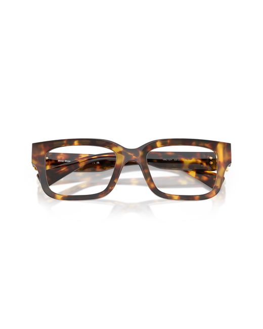 Miu Miu Black Mu 02Yv 14L1O1 Optical Frames Acetate Squared Normal