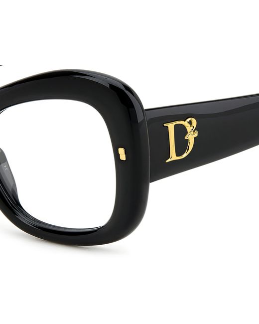 DSquared² Black D2 0138 807 Optical Frames Acetate Butterfly