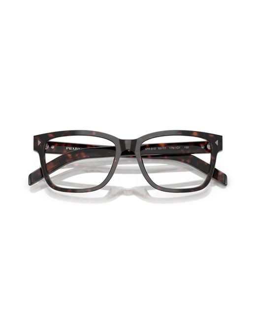 Prada Black Pr B10V 17N1O1 Optical Frames Acetate Squared Normal for men
